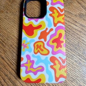 Colorful Abstract Splash Casely Phone Case — White with Multicolor Accents